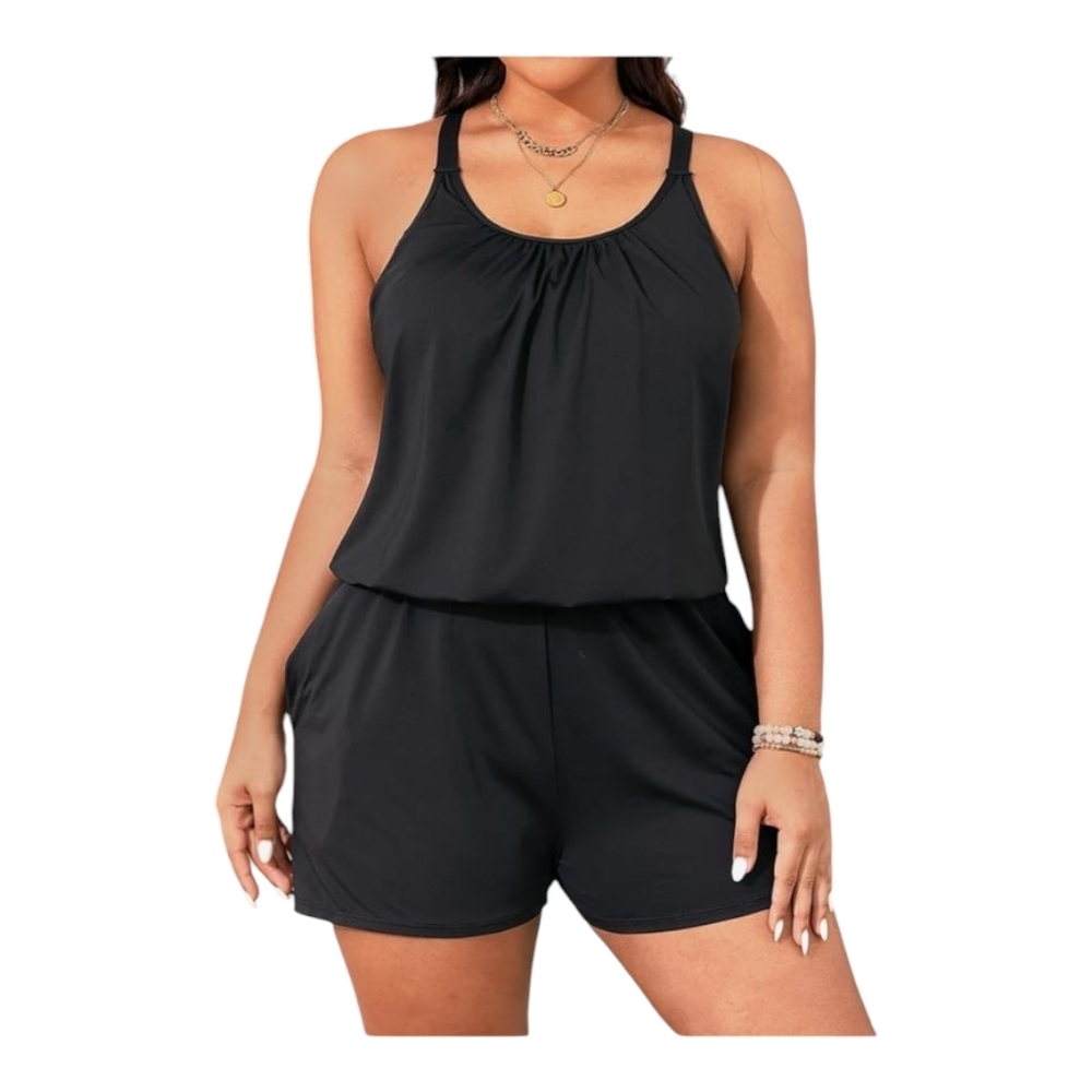 Tempted Black Swimsuit Romper Size Mm